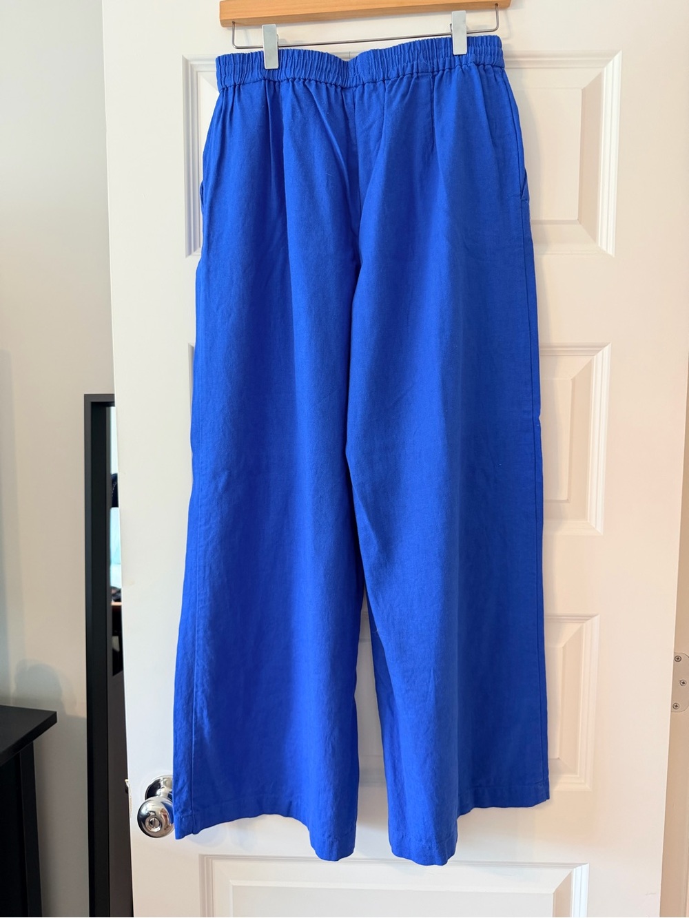 Zara Bright Cobalt Blue Wide-Leg Pants - Picture 3 of 6